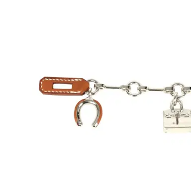 HERMÈS Hermes Bijou De Sac Charm Fauve Barenia Palladium Hardware | Thumbnail 3