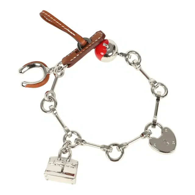 HERMÈS Hermes Bijou De Sac Charm Fauve Barenia Palladium Hardware
