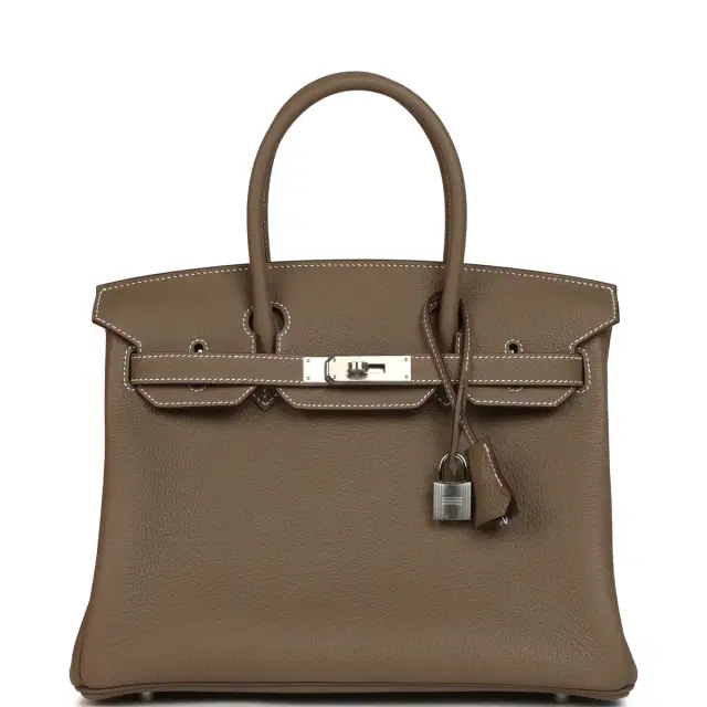 HERMÈS Hermes Birkin 30 Etoupe Togo Palladium Hardware