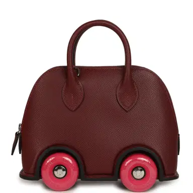 HERMÈS Hermes Bolide On Wheels 1923 Rouge H, Rose Extreme Epsom Palladium Hardware | Thumbnail 4