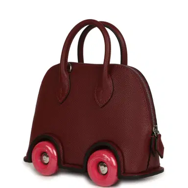 HERMÈS Hermes Bolide On Wheels 1923 Rouge H, Rose Extreme Epsom Palladium Hardware | Thumbnail 5