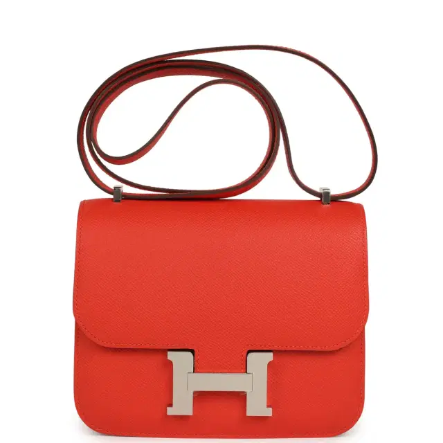 HERMÈS Hermes Constance 18 Capucine Epsom Palladium Hardware