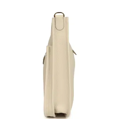 HERMÈS Hermes Evelyne III PM Craie Clemence Gold Hardware | Thumbnail 3 HERMÈS Hermes Evelyne III PM Craie Clemence Gold Hardware | Thumbnail 3