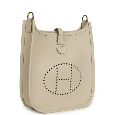 HERMÈS Hermes Evelyne TPM Craie Clemence Gold Hardware | Thumbnail 2
