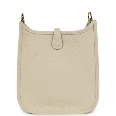 HERMÈS Hermes Evelyne TPM Craie Clemence Gold Hardware | Thumbnail 4