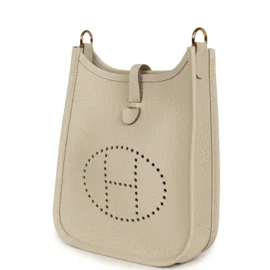 HERMÈS Hermes Evelyne TPM Craie Clemence Gold Hardware | Thumbnail 5