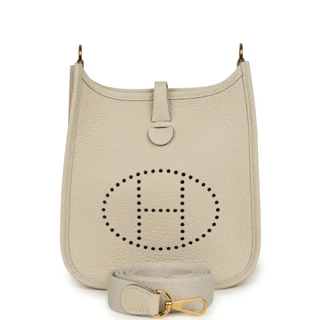 HERMÈS Hermes Evelyne TPM Craie Clemence Gold Hardware
