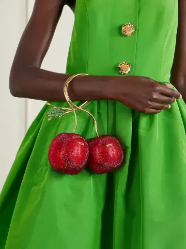 Judith Leiber Couture Cherries Crystal-embellished Gold-tone Clutch | Thumbnail 2 Judith Leiber Couture Cherries Crystal-embellished Gold-tone Clutch | Thumbnail 2