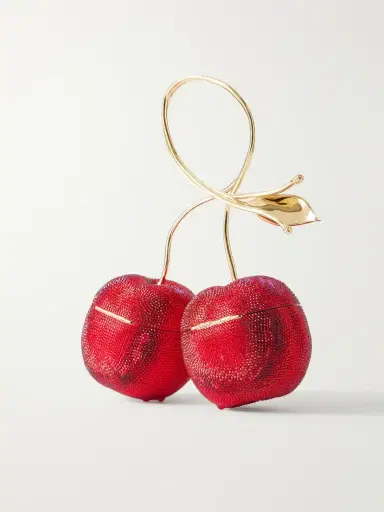 Judith Leiber Couture Cherries Crystal-embellished Gold-tone Clutch | Thumbnail 4 Judith Leiber Couture Cherries Crystal-embellished Gold-tone Clutch | Thumbnail 4