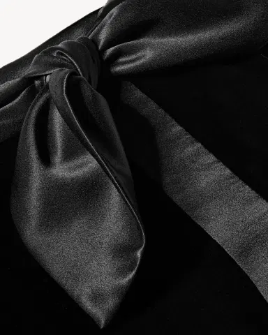 Yves Saint Laurent wrap skirt in velvet and satin | Thumbnail 4