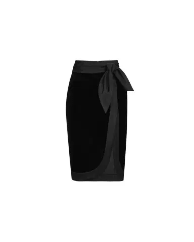 Yves Saint Laurent wrap skirt in velvet and satin | Thumbnail 1