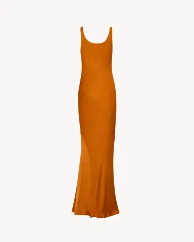 Yves Saint Laurent draped tank dress in silk satin | Thumbnail 3 Yves Saint Laurent draped tank dress in silk satin | Thumbnail 3