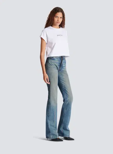 Balmain Cropped T-shirt with  print | Thumbnail 3