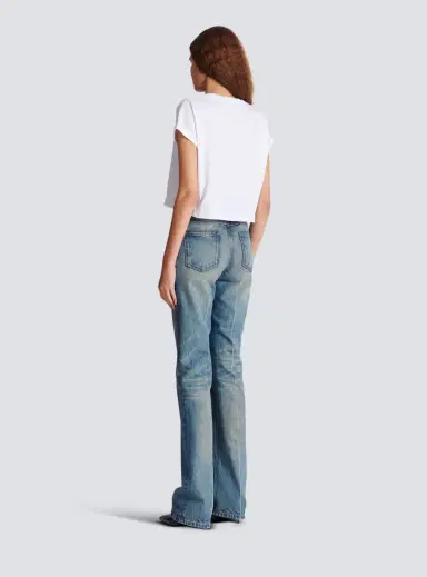Balmain Cropped T-shirt with  print | Thumbnail 4