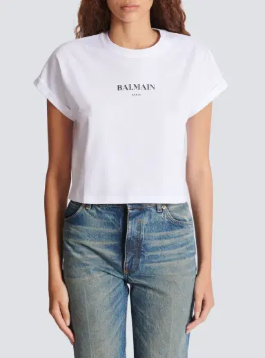 Balmain Cropped T-shirt with  print | Thumbnail 7
