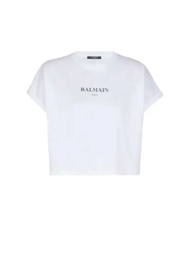 Balmain Cropped T-shirt with  print