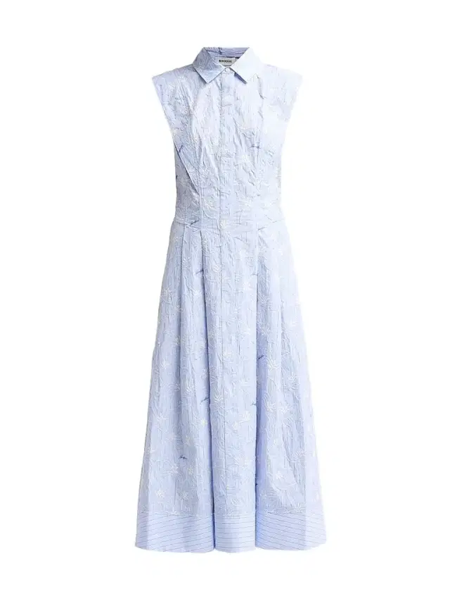 SIMKHAI Women's Neri Embroidered Cotton Midi Dress - Periwinkle Blue Stripe