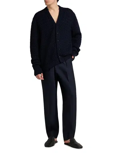 Bottega Veneta Men's Cotton-Silk Drawstring Trousers | Thumbnail 2 Bottega Veneta Men's Cotton-Silk Drawstring Trousers | Thumbnail 2