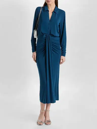 Cinq à Sept Women's Seferina Midi-Shirtdress - Night Opal | Thumbnail 3 Cinq à Sept Women's Seferina Midi-Shirtdress - Night Opal | Thumbnail 3
