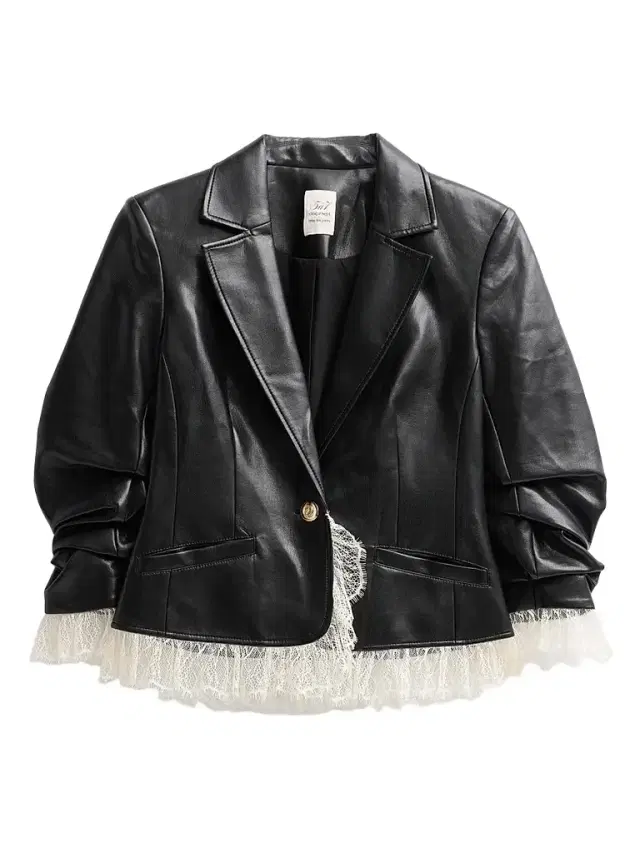 Women's Le Petit Roxie Vegan Leather Blazer - Black