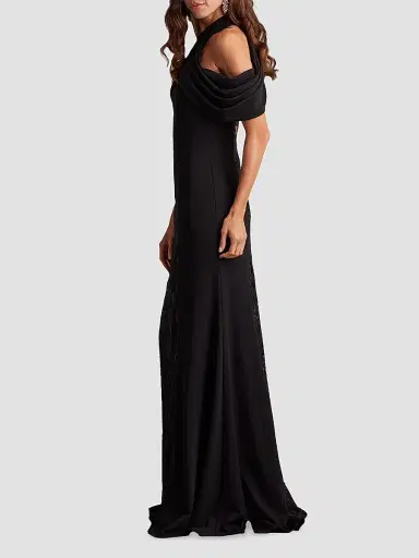 Tadashi Shoji Women's Cold-Shoulder Corded Lace Gown | Thumbnail 6 Tadashi Shoji Women's Cold-Shoulder Corded Lace Gown | Thumbnail 6