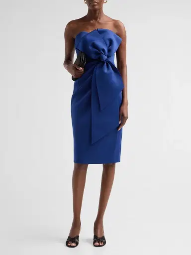 BADGLEY MISCHKA Women's Sculpted Bow Cocktail Dress | Thumbnail 2