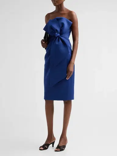 BADGLEY MISCHKA Women's Sculpted Bow Cocktail Dress | Thumbnail 4