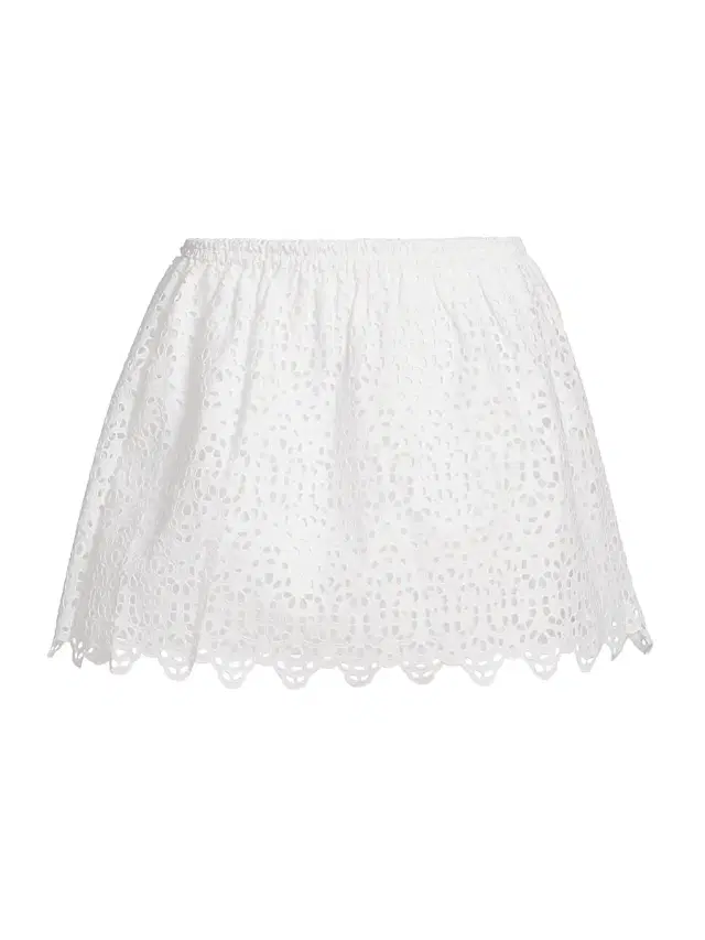 FRAME Women's The Deco Eyelet Skirt - White