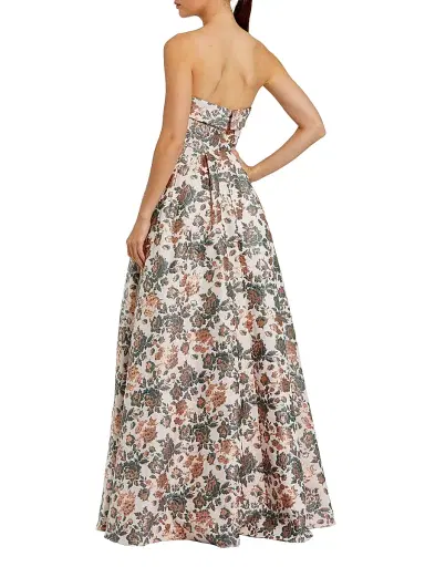 Mac Duggal Women's Floral Brocade Strapless Gown | Thumbnail 2 Mac Duggal Women's Floral Brocade Strapless Gown | Thumbnail 2