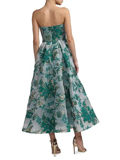 Mac Duggal Women's Strapless Brocade Midi-Dress | Thumbnail 2 Mac Duggal Women's Strapless Brocade Midi-Dress | Thumbnail 2