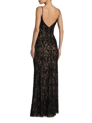Mac Duggal Women's Beaded Lace Trumpet Gown | Thumbnail 2