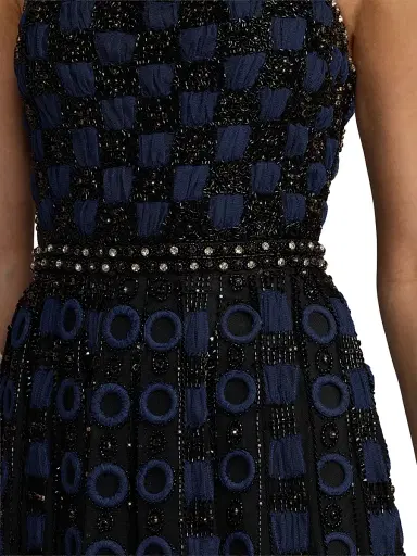 Mac Duggal Women's Embroidered Mesh A-Line Gown | Thumbnail 3 Mac Duggal Women's Embroidered Mesh A-Line Gown | Thumbnail 3