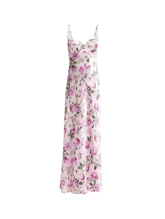 L'AGENCE Women's Sayla Floral Silk Maxi Dress - Light Purple Grandiflora Rose