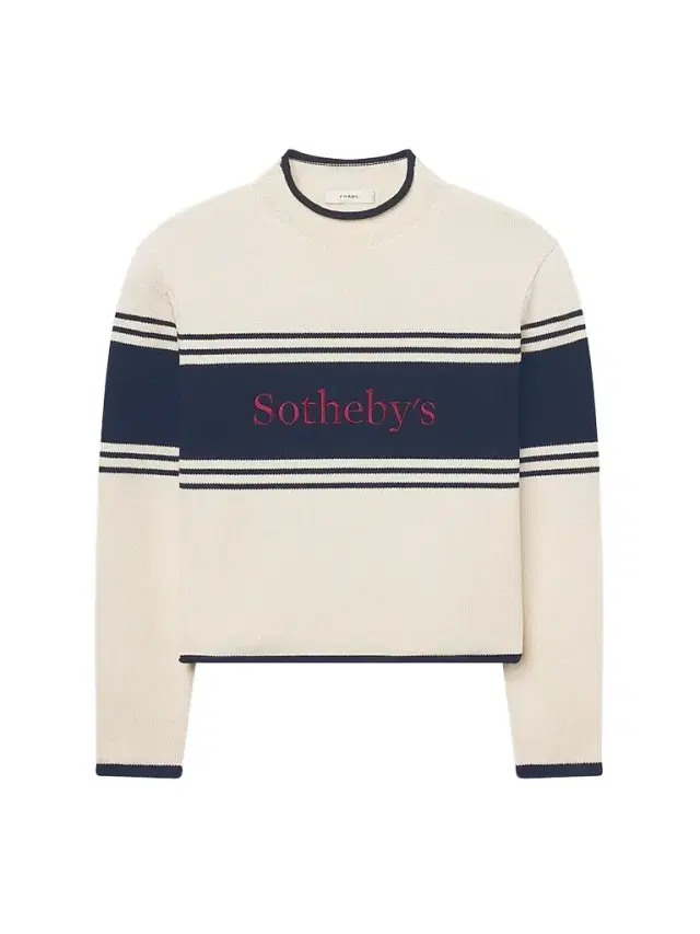 Women's x Sotheby's Rolled Cotton Sweater - Cream Multi Women's x Sotheby's Rolled Cotton Sweater - Cream Multi