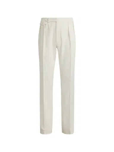 Ralph Lauren Purple Label Men's Silk Straight-Leg Chino Trousers - Classic Cream | Thumbnail 1