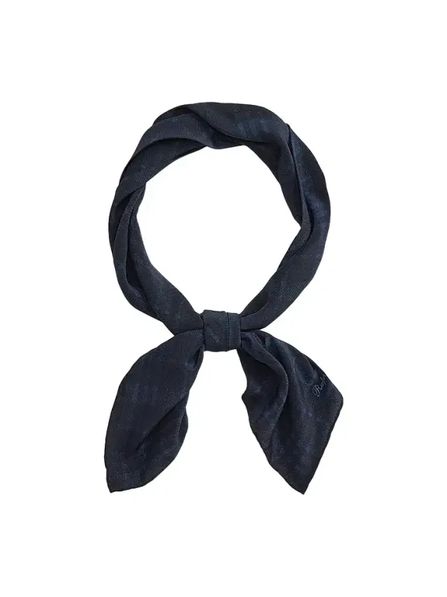 Ralph Lauren Purple Label Men's Plaid Silk-Linen Neckerchief - Navy