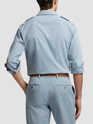 Ralph Lauren Purple Label Men's Cotton Popllin Sport Shirt | Thumbnail 2