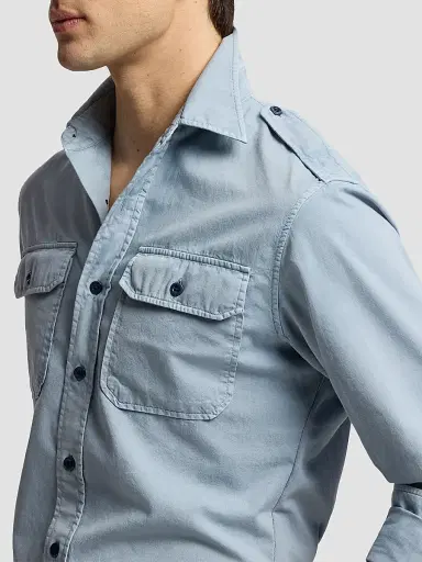 Ralph Lauren Purple Label Men's Cotton Popllin Sport Shirt | Thumbnail 5