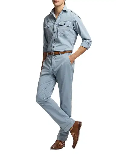Ralph Lauren Purple Label Men's Cotton Popllin Sport Shirt | Thumbnail 1