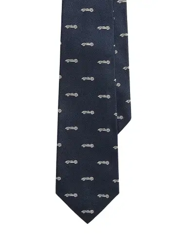 Ralph Lauren Purple Label Men's Race Car Silk Tie - Navy | Thumbnail 1