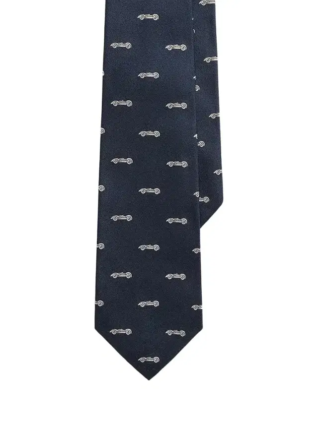 Men's Race Car Silk Tie - Navy