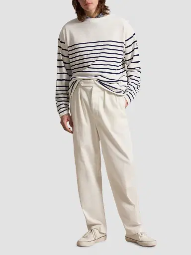 Polo Ralph Lauren Men's Relaxed-Fit Striped Jersey Sweatshirt - Newport Navy White - Size XXL | Thumbnail 2 Polo Ralph Lauren Men's Relaxed-Fit Striped Jersey Sweatshirt - Newport Navy White - Size XXL | Thumbnail 2