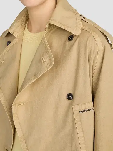 Frame Women's X Sotheby's Cotton Short Trench Coat | Thumbnail 5 Frame Women's X Sotheby's Cotton Short Trench Coat | Thumbnail 5