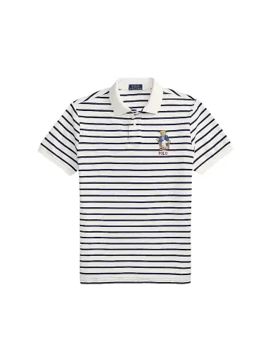 Polo Ralph Lauren Men's Custom-Slim-Fit Polo Bear Polo Shirt - Newport Bear White Navy - Size XXL | Thumbnail 1 Polo Ralph Lauren Men's Custom-Slim-Fit Polo Bear Polo Shirt - Newport Bear White Navy - Size XXL | Thumbnail 1