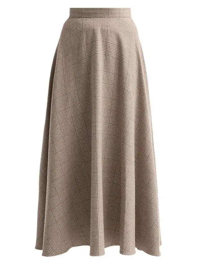 Oscar de la Renta Women's Glen Plaid Wool Cashmere Tailoring Skirt - Taupe