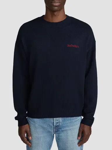 Frame x Sotheby's Cashmere Sweater - Navy | Thumbnail 4 Frame x Sotheby's Cashmere Sweater - Navy | Thumbnail 4