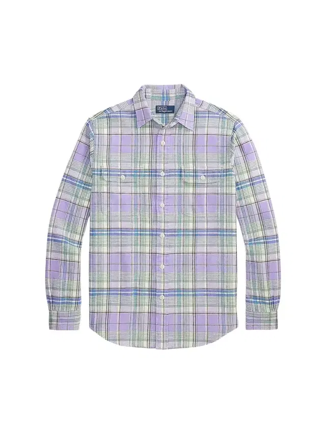 Polo Ralph Lauren Men's Plaid Flannel Pocket Shirt - Lavender Green Multi