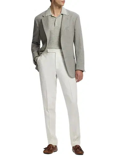 Ralph Lauren Purple Label Men's Herringbone Cashmere-Wool Single-Breasted Sportcoat - Pearl Grey Multi | Thumbnail 1 Ralph Lauren Purple Label Men's Herringbone Cashmere-Wool Single-Breasted Sportcoat - Pearl Grey Multi | Thumbnail 1