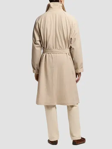 Ralph Lauren Purple Label Men's Hand-Tailored Wool-Blend Balmacaan Coat - Champagne | Thumbnail 2