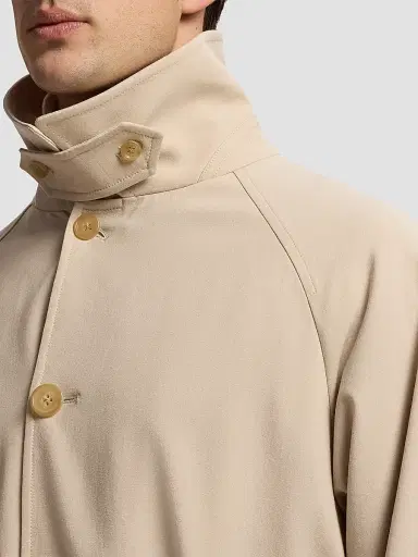 Ralph Lauren Purple Label Men's Hand-Tailored Wool-Blend Balmacaan Coat - Champagne | Thumbnail 5